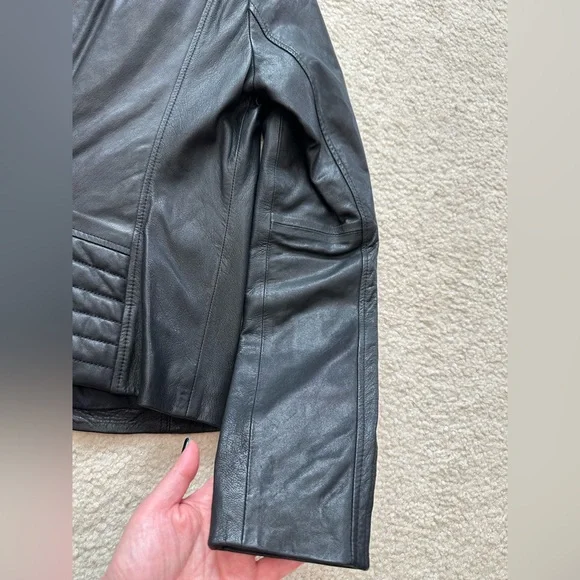 NWT - Vince Black Quilted Leather Jacket - Picture 9 of 10